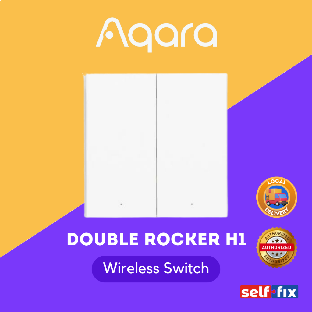 Aqara Wireless Switch H1 (Double Rocker) | Shopee Singapore