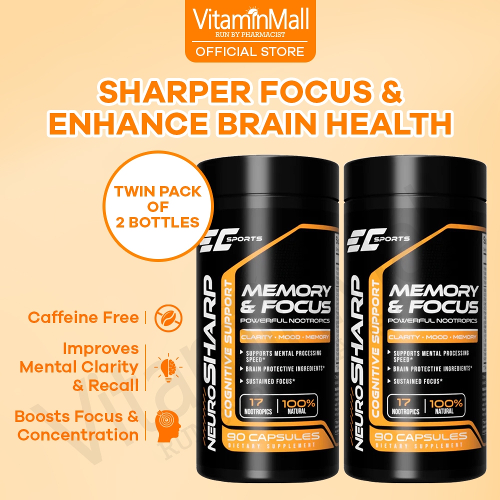 thumbnail image 2 of (3 Pack) Neuro Sharp All-Natural Memory & Focus Supplement Capsules – 180 Capsules 2 of 6