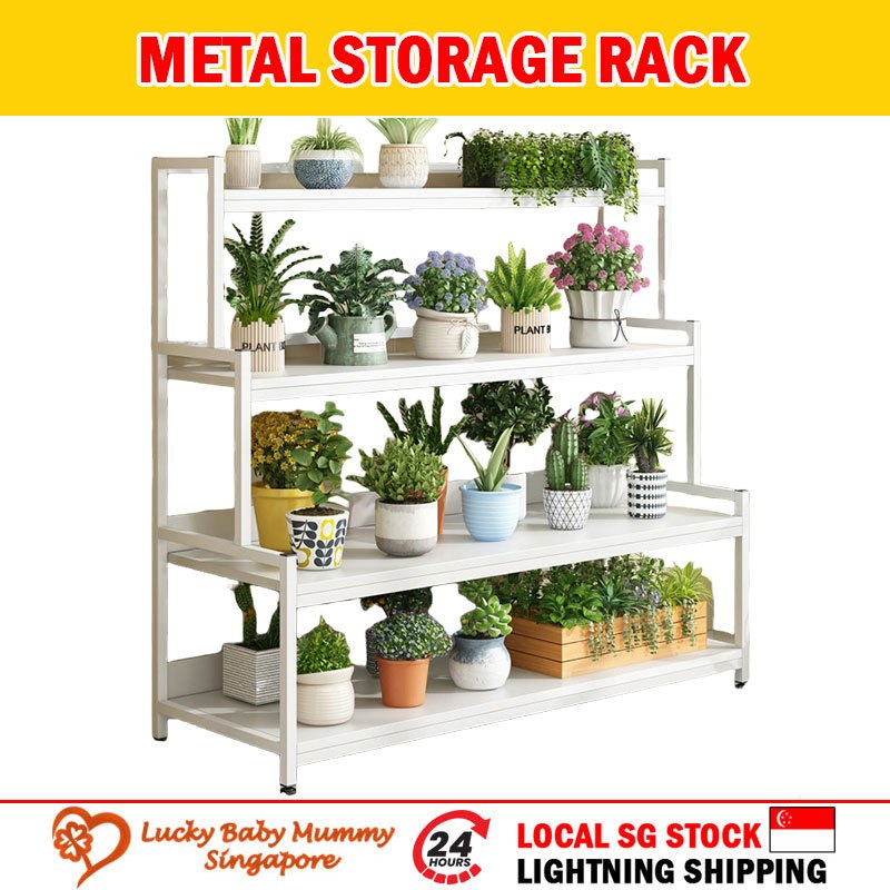 【CLEARANCE】Trapezoid Metal Plant Rack Shoe Shelves Balcony Multi Layer ...