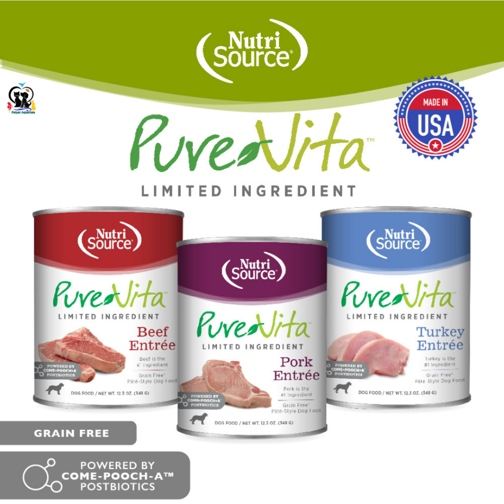 NutriSource PureVita Grain Free Pate-Style Dog Food (Bundle of 6 canned ...