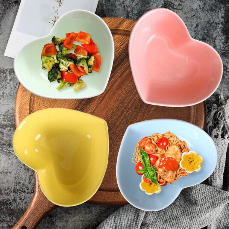 Ceramic Heart Shape Dish Bowl Dessert Love Microwave Safe 7cm x 8cm