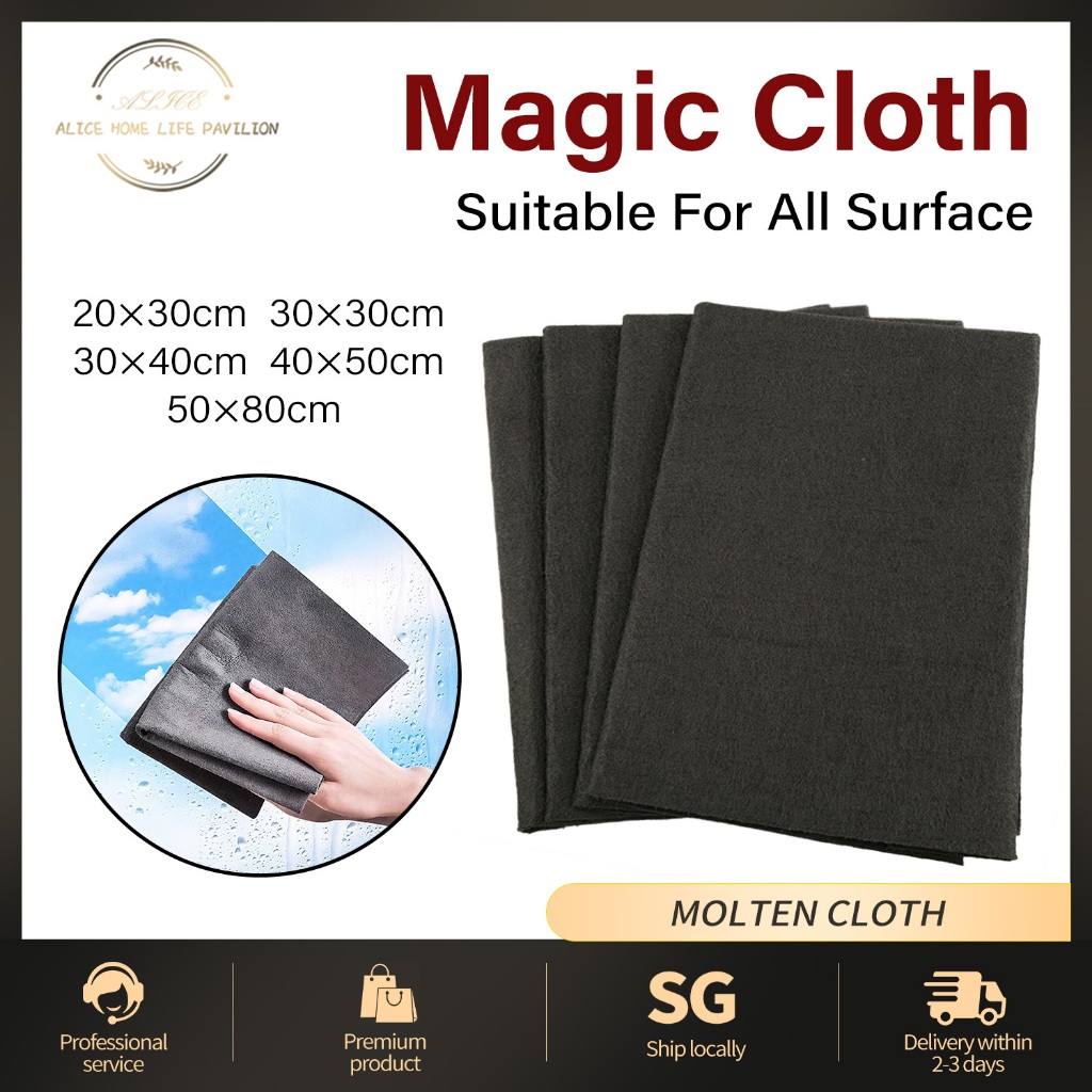 SG Stock Magic glass cleaning cloth Multifunctional traceless cloth No ...