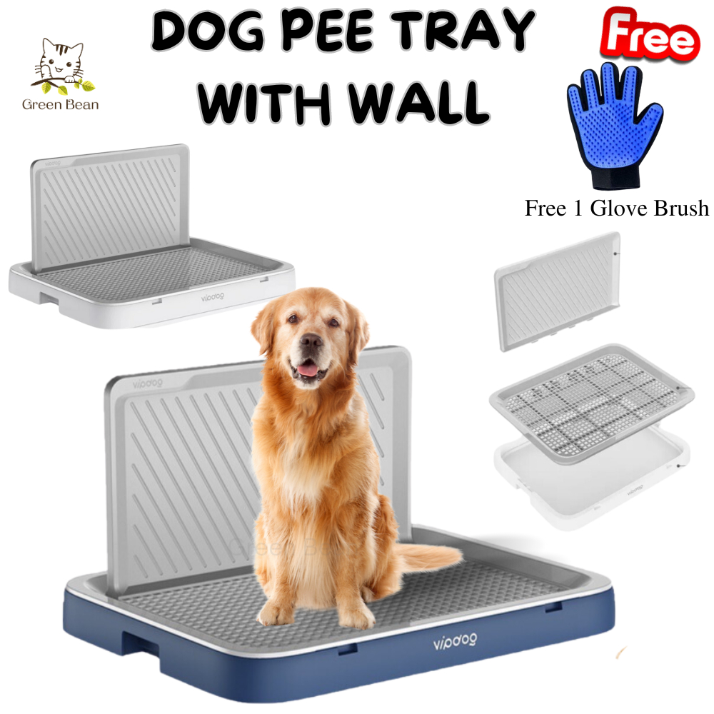 SG STOCK Dog Pee Tray with wall Puppies Pet Toilet Dogs Pee Pan Dog Potty Tray Training Pan Pee Pad Holder Tray Shopee Singapore
