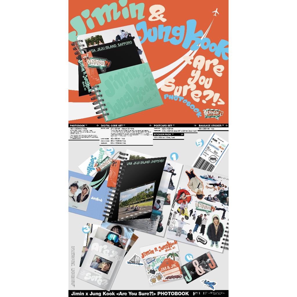 POB] BTS JIMIN X JUNGKOOK - [ ARE YOU SURE ?! ] PHOTOBOOK | Shopee