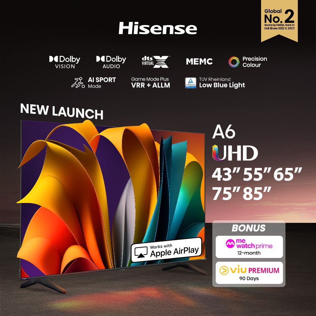 [2024] Hisense A6n 43 85 Inch 4k Uhd Smart Tv Dolby Vision And Audio