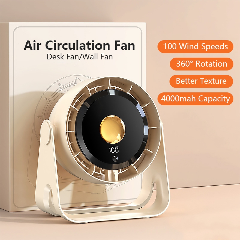[SG Stock] Wireless Desk Fan 100 Speed Wind Table Fan Air Circulation ...
