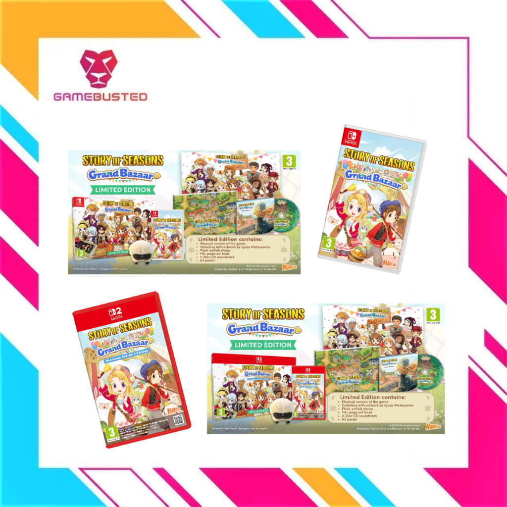 Jeu Story Of Seasons : Grand Bazaar - Édition Limitée Nintendo Switch 2 - Neuf Scellé