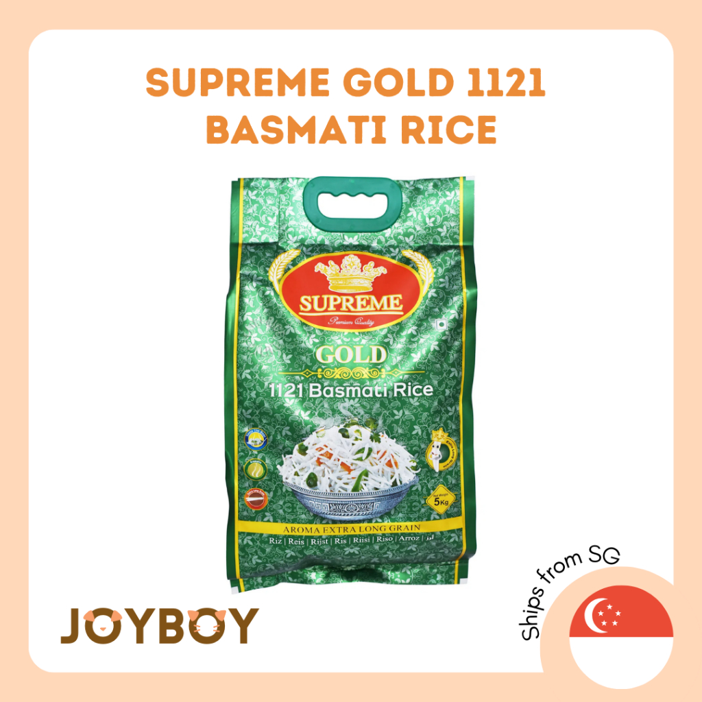 🇸🇬 SG Seller 🇸🇬 Supreme Gold 1121 Basmati Rice 5KG | Premium Long Grain ...
