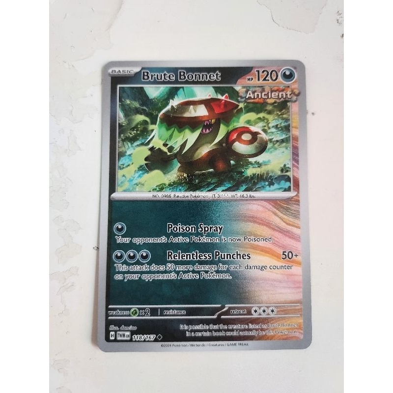 brute bonnet pokemon card Brute Bonnet - 123/182 - Paradox Rift main image 1