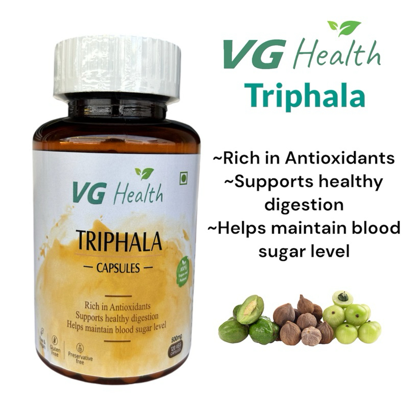 VG Health, Organic Triphala, 120 veg capsules (500mg) | Shopee Singapore