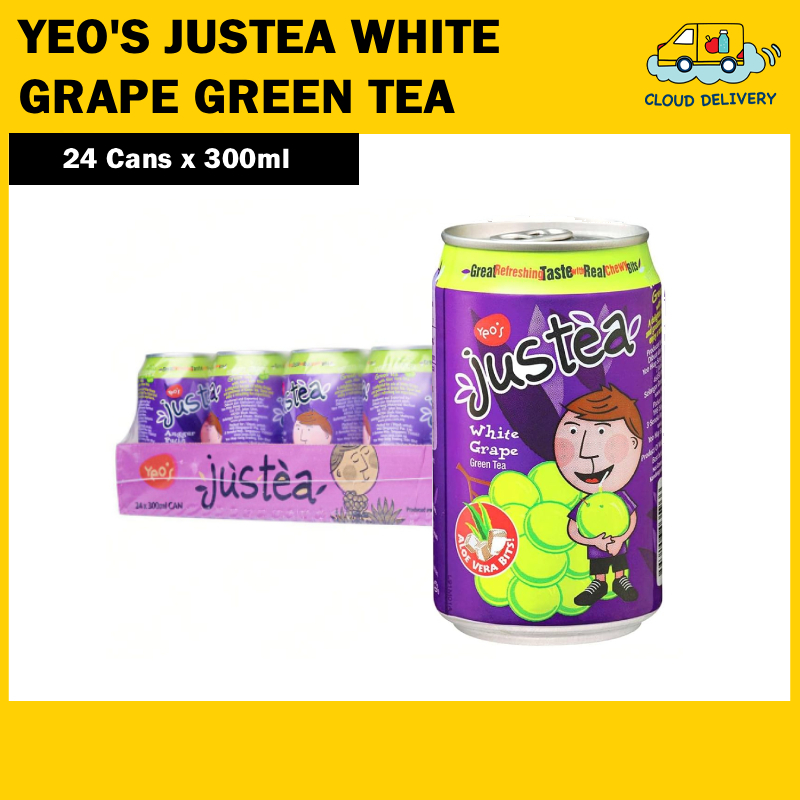 Yeo's Justea White Grape Green Tea Can (24 x 300ml) | Shopee Singapore