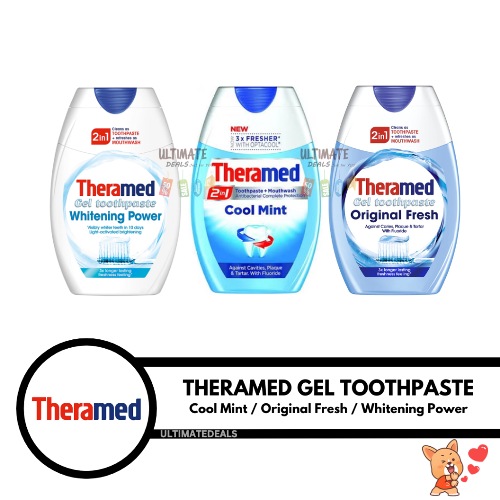 THERAMED 2-in-1 Gel Toothpaste, Cleans as Toothpaste, Refreshes as ...