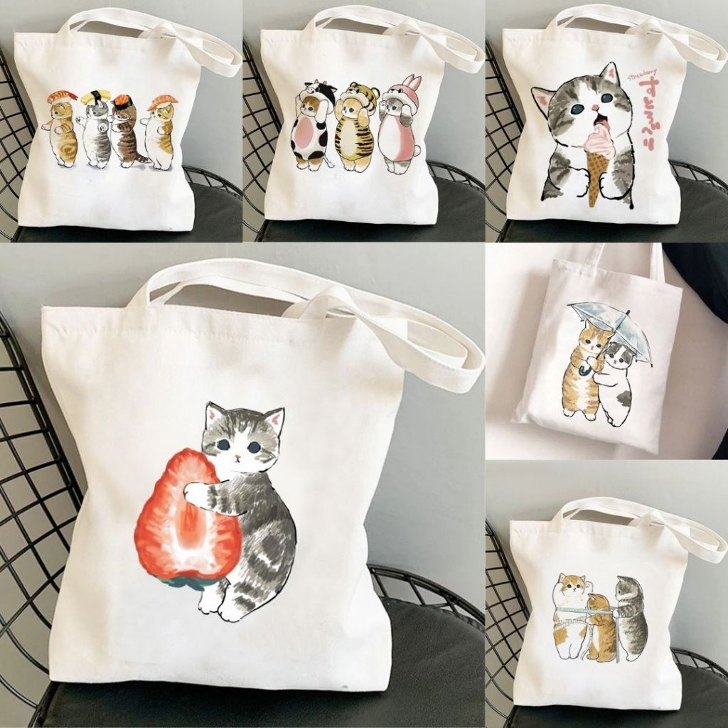 Visesunny Women's Large Canvas Tote Bag – Fox Print, Reusable Shopping Bag For Beach, Travel, Groceries - View #2
