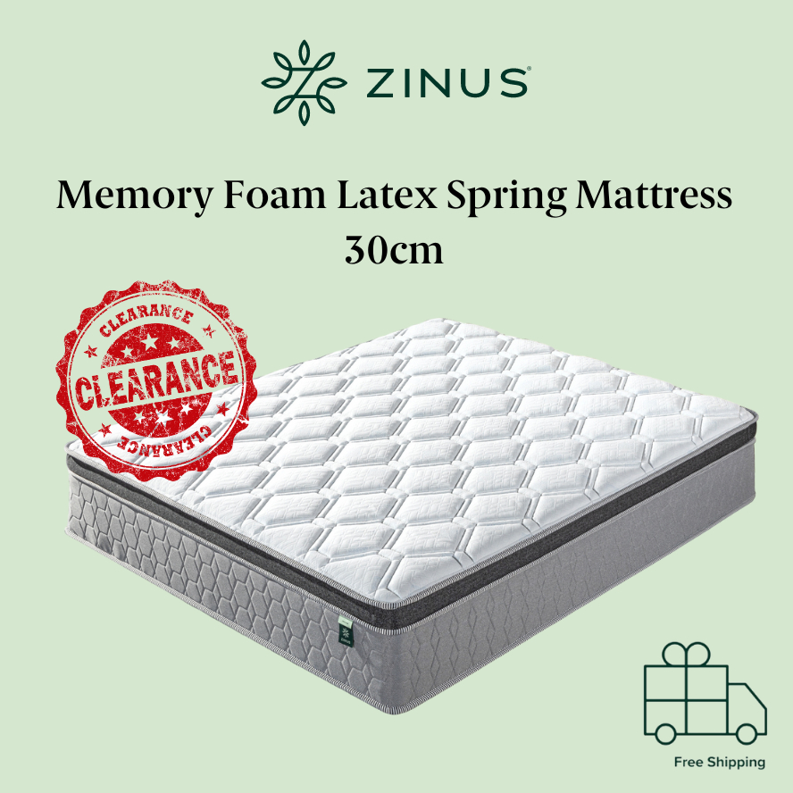 Spring Mattress Zinus Hybrid Latex Memory Foam with Encasement (30cm