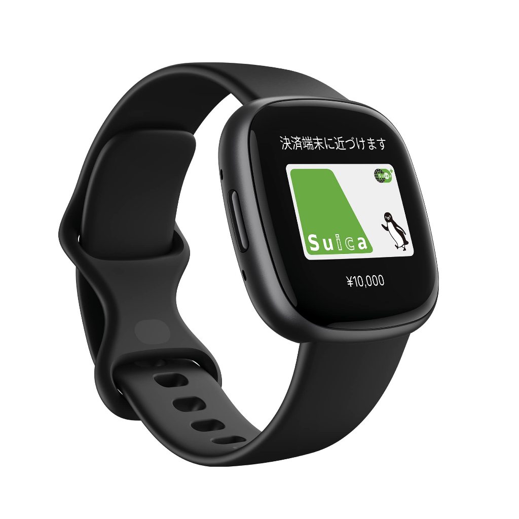 Suica compatible Fitbit Versa 4 Smart Watch reminder function 6 days battery life with Alexa with GPS Direct From Japan