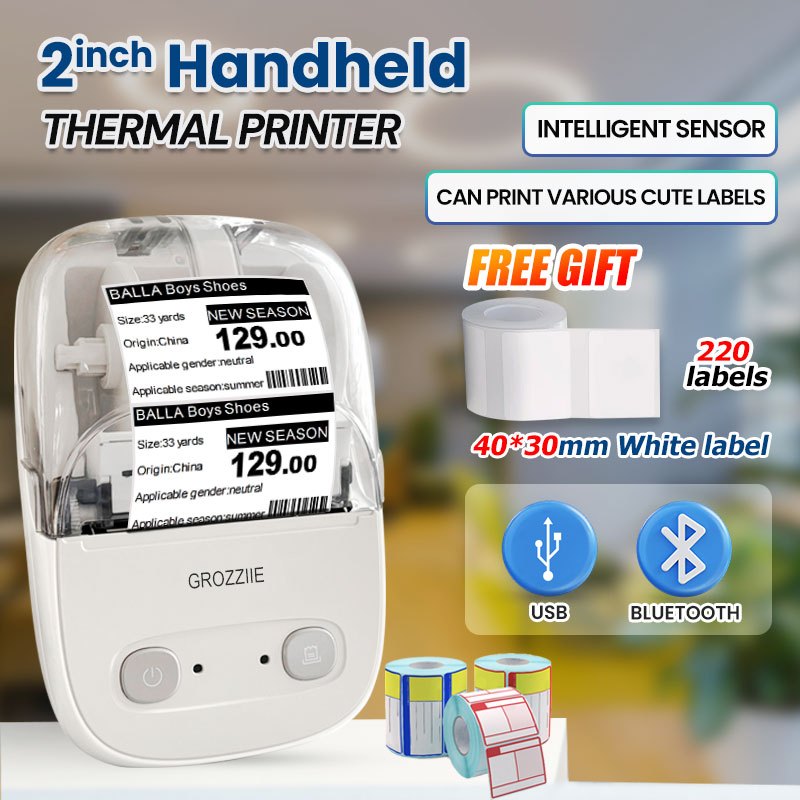 Thermal Label Printer, Bluetooth Mini Label Maker Printer | Price Tag ...