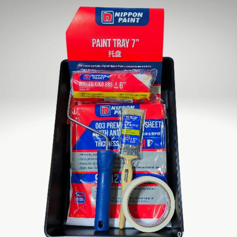 Nippon Paint 6 inch Roller Paint set/ 9inch Tray Set | Shopee Singapore