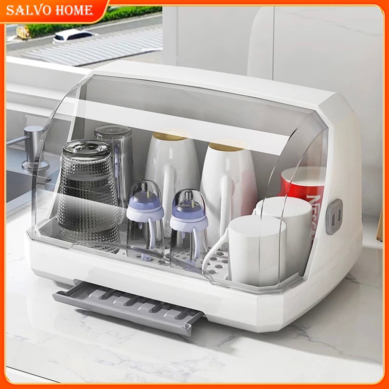 Salvo Cup Holder Multifunction Cup/Dish Drainer Kitchen Shelf Dustproof ...