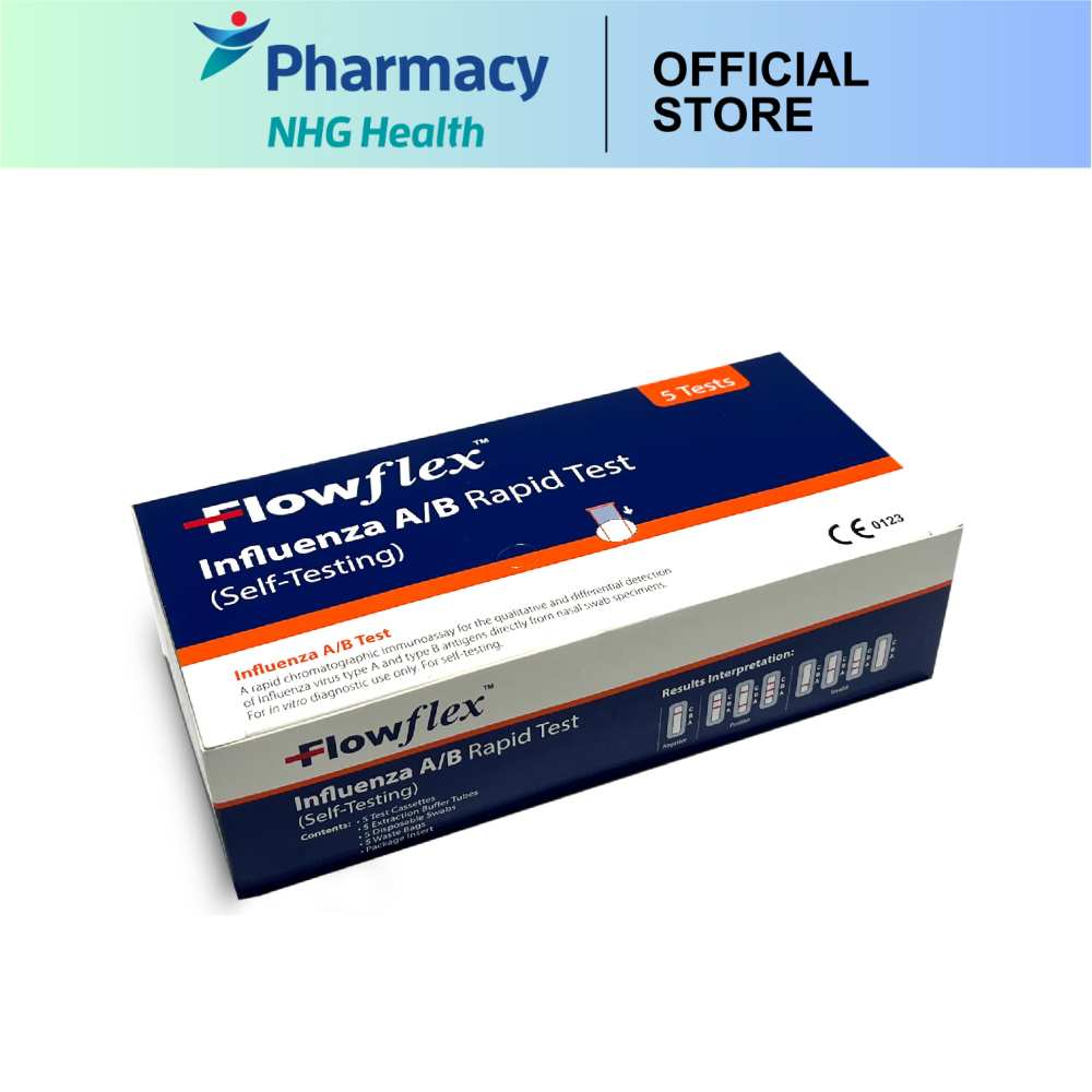 Flowflex Influenza A/B Rapid Test Kit 5 Pieces (Expiry Date: Dec 2026 ...