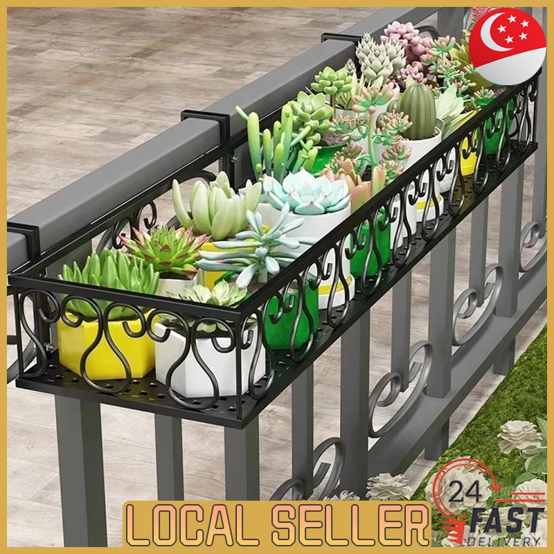 [SG In Stock]Hanging Plant Holder Balcony Pot Plant Flower Rack ...