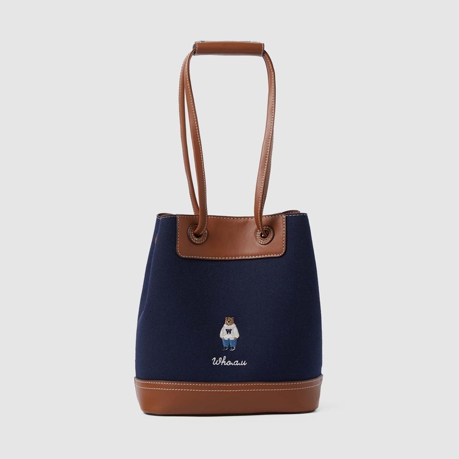 WHO.A.U] Steve Canvas Bucketbag | WHBGE3814A | Shopee Singapore