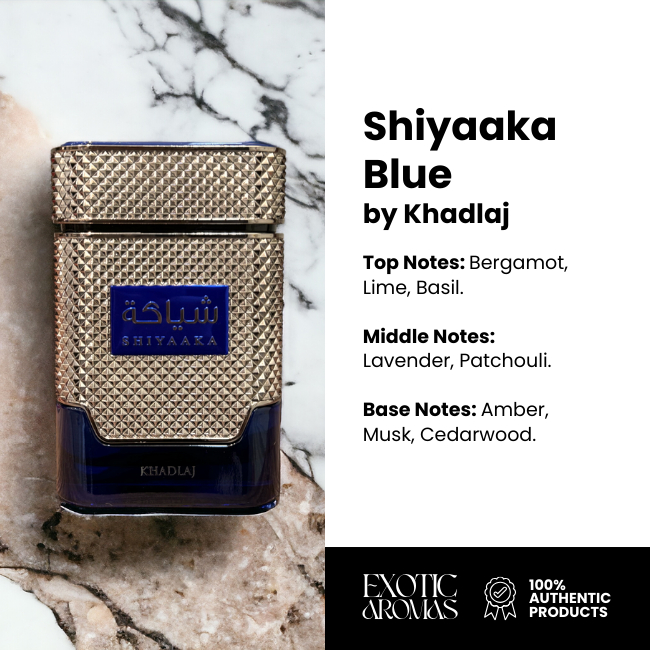 Shiyaaka Rose Gold / Silver / Blue EDP 100ML by Khadlaj | Shopee
