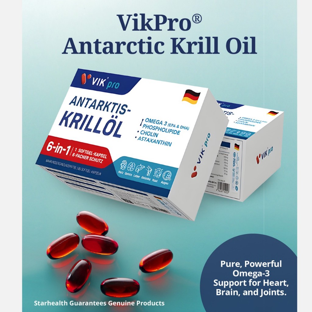 VikPro® Antarctic Krill Oil Softgel from Germany 60 softgels | Shopee ...