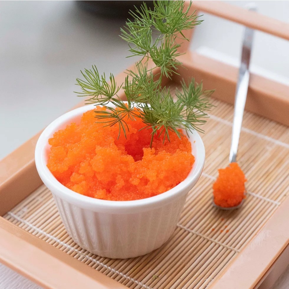 FROZEN EBIKO / TOBIKO ORANGE ROE 500G/BOX 鱼籽 HALAL JAPAN CAVIAR Sashimi ...