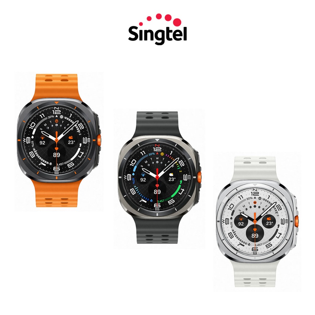 Singtel Official Store Samsung Galaxy Watch Ultra 47mm LTE Gray White Silver Smartwatch Fitness Watch Shopee Singapore