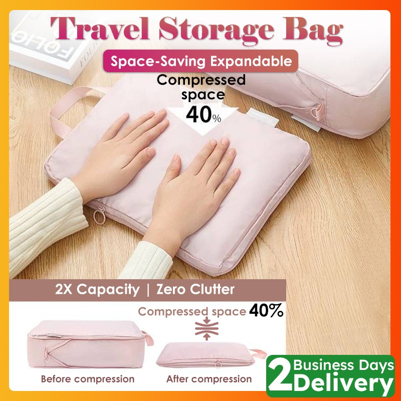 [SG]6PCS Compression Packing System - Luggage Storage Bags + Shoe Cube ...