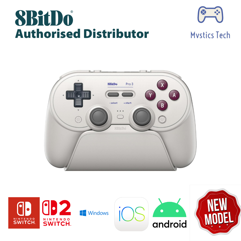 8BitDo Pro 3 Bluetooth Controller– TMR Joysticks, Pro Back Buttons ...