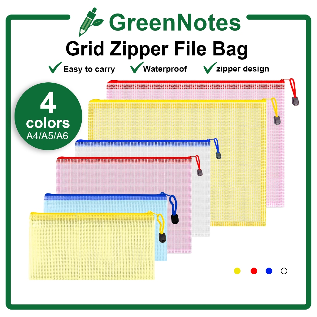 WORKWELL Mesh Zipper Document Bag – Waterproof File Pouch for Office ...