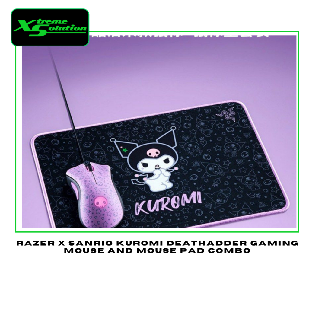 Razer x Sanrio Kuromi DeathAdder Gaming Mouse and Mouse Pad Combo ...