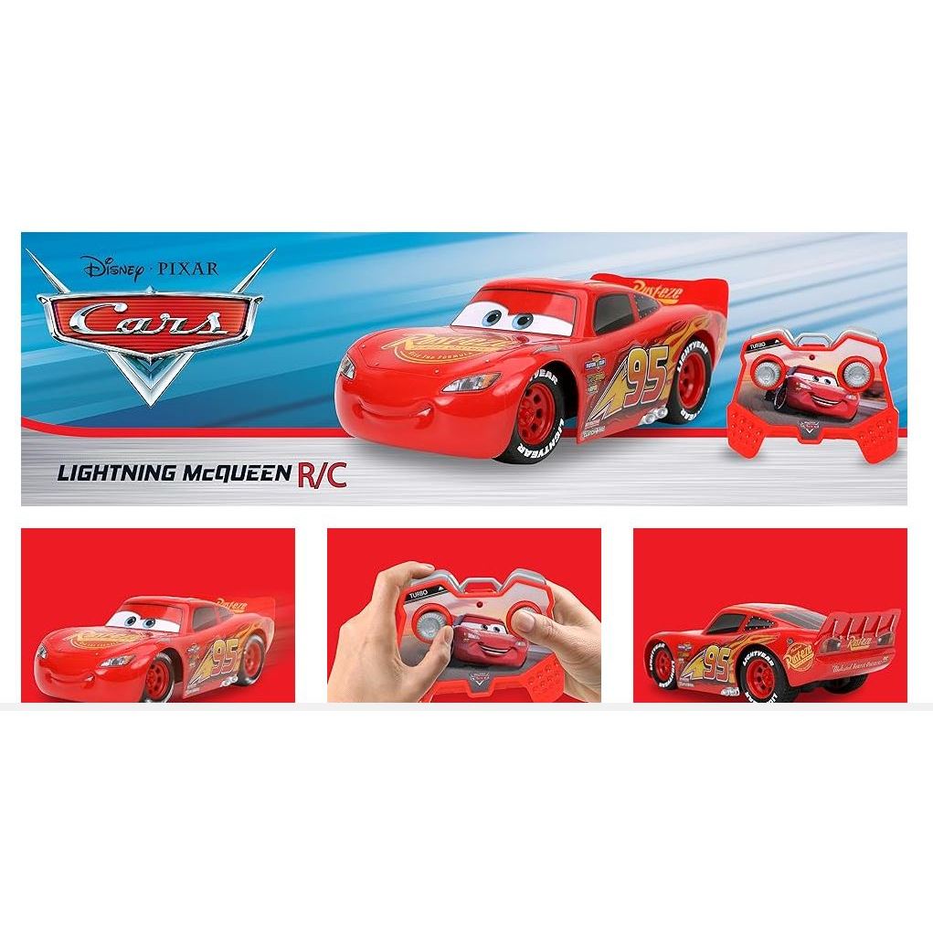 Authentic Disney Pixar Cars 1:24 Lightning McQueen RC Remote