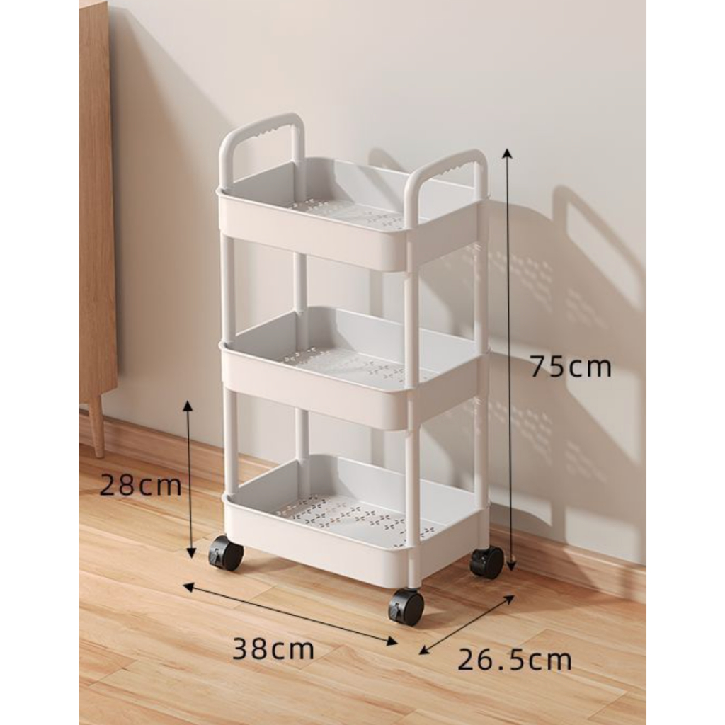 Plastic Storage Rack Trolley Light Weight | Shopee Singapore