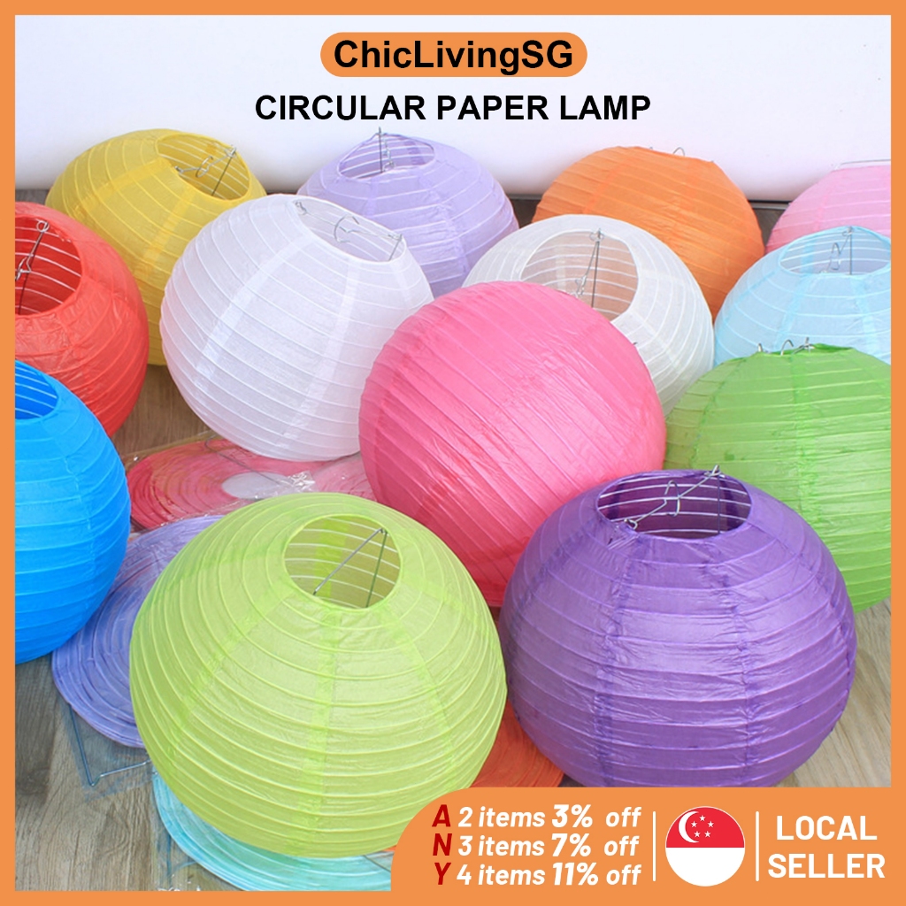 Paper Lantern for Mid Autumn Wedding Birthday Party Paper Decoration ...