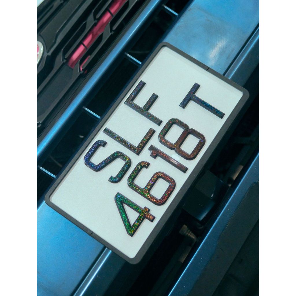 Rainbow 3D Printed Number Car Plate - Personalized License Plate for ...