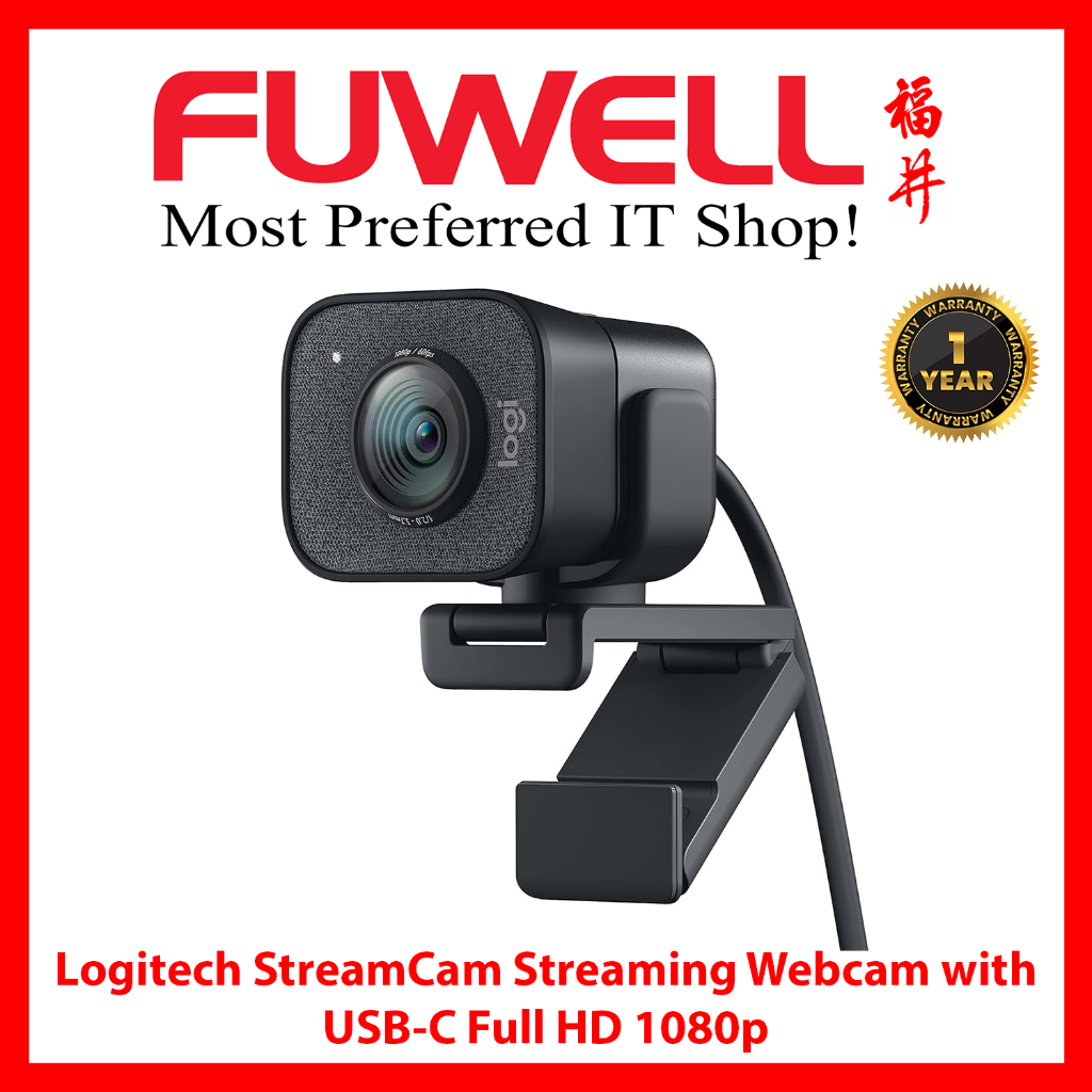 LOGITECH STREAMCAM Full HD Camera with USB-C for Live Streaming and ...