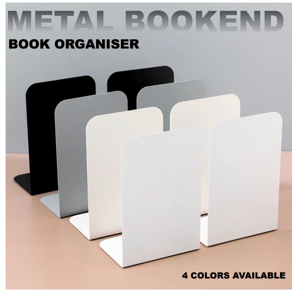 [SG STOCK] 1pc Metal bookend Book Stand Bookends | Book Organiser Book ...