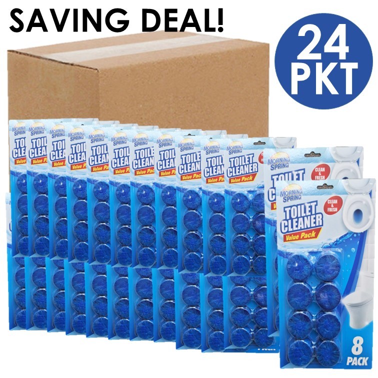 Carton deal 24pkt magic auto toilet bowl cleaner blue bubble flush