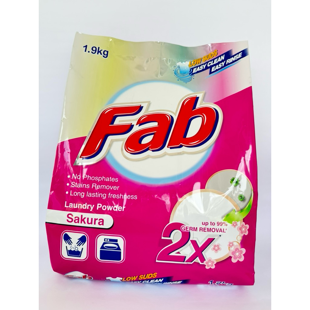 Fab Laundry Powder Germs Removal, 1.9KG - 2KG | Shopee Singapore