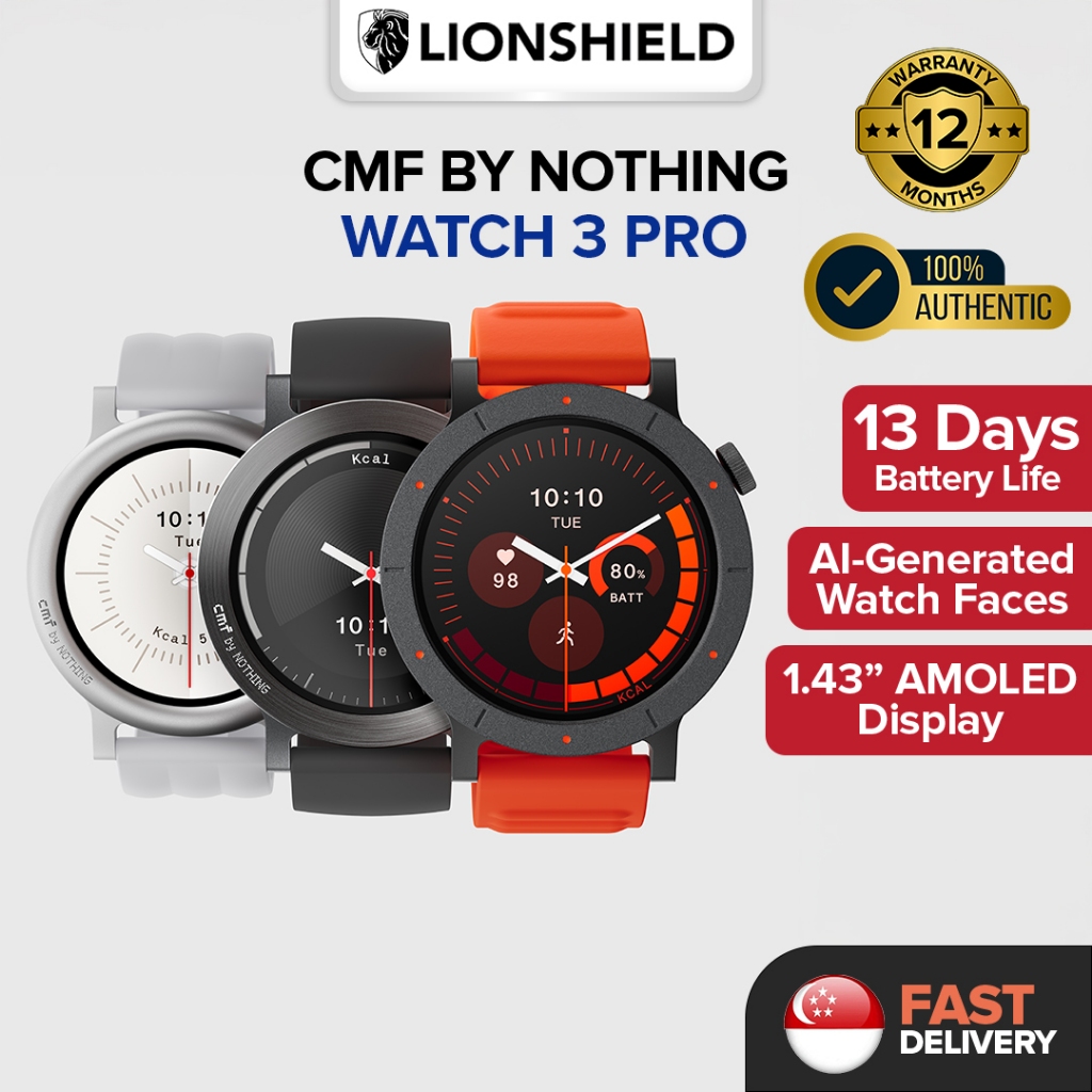 (SG) CMF by Nothing Watch 3 Pro - 1.43" AMOLED Smartwatch with ...