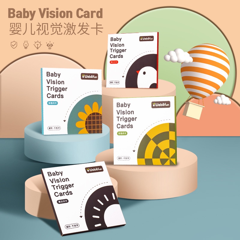 🌟 SG LOCAL STOCK 🌟 High Contrast Baby Vision Trigger Cards Montessori ...