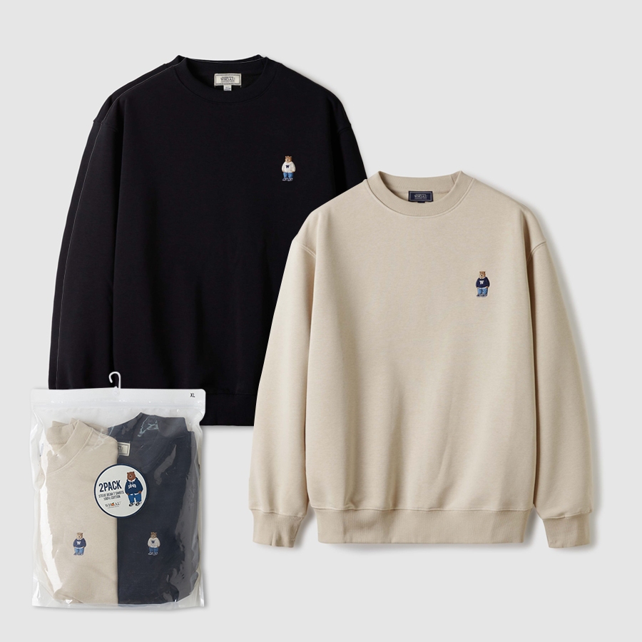 WHO.A.U] Steve 2PACK Sweatshirt[B] | WHMWE4991U / WHMWF1191U