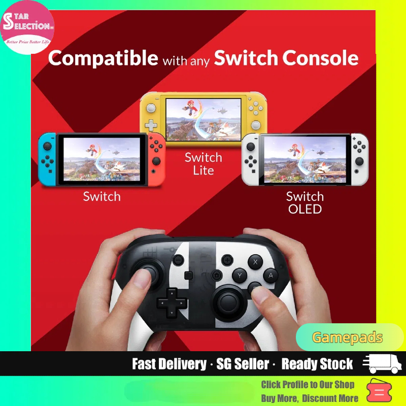 [SG Seller] Switch Pro Wireless Controller for Nintendo Switch Super ...