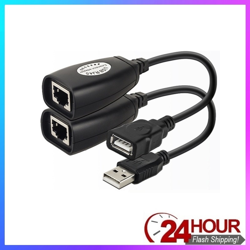 USB UTP Extender Adapter Over Single RJ45 Ethernet CAT5E/CAT6 Cable Up ...