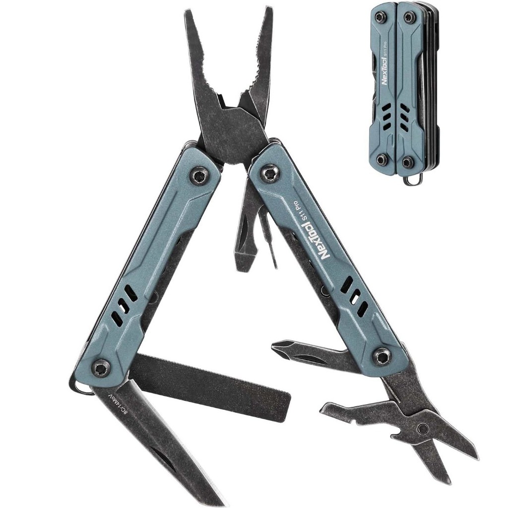 NexTool Mini Sailor S11 Pro Blue/Black Compact Multi-Tool with 12 ...