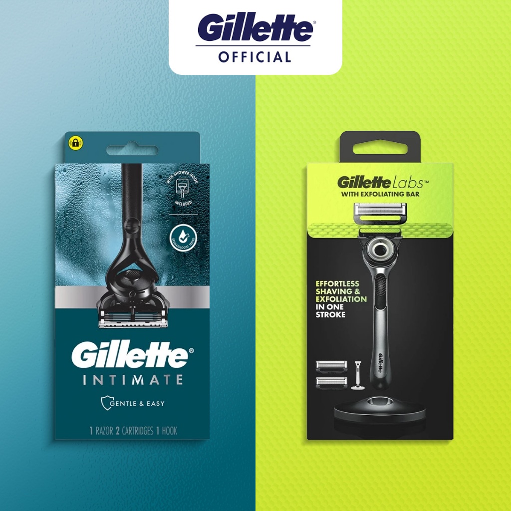 [Bundle of 2] GilletteLabs with Exfoliating Bar Razor + 1 Handle + 2 ...
