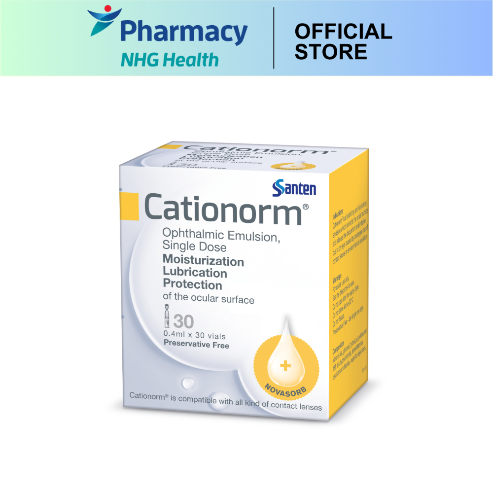 Cationorm Ophthalmic Emulsion 0.4ml X 30s | Shopee Singapore