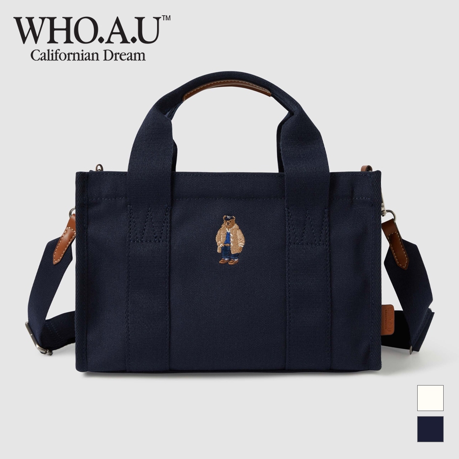 トートバッグ WHO.A.U Steve Canvas Tote bag  WHBGE4911A sg-11134207-7rdw3-lyvwl8eyry86ce